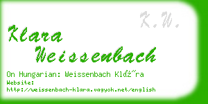 klara weissenbach business card